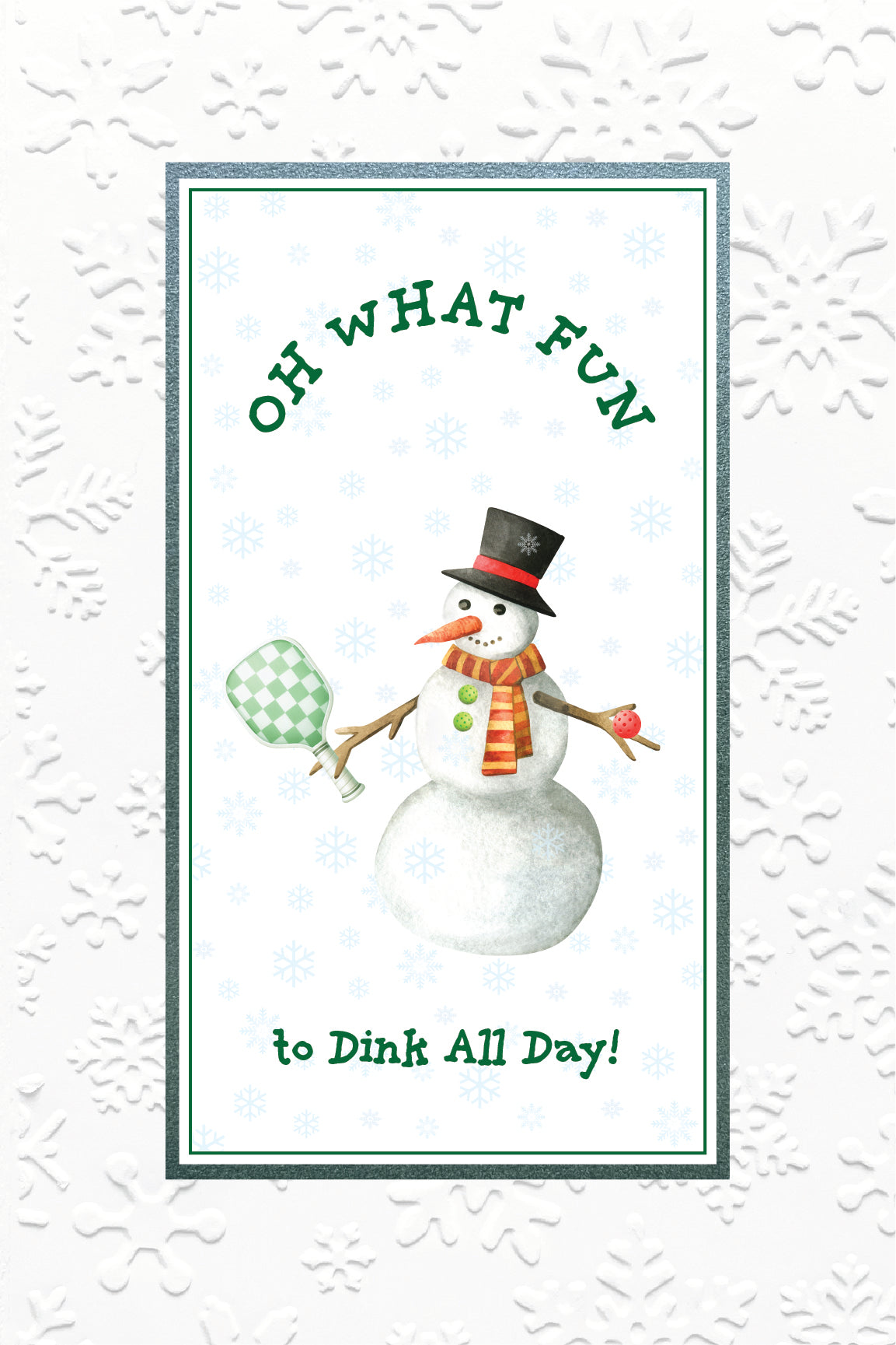 Mr. Pickleball Snowman - Ho Ho Holiday Greeting Cards