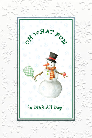 Mr. Pickleball Snowman - Ho Ho Holiday Greeting Cards